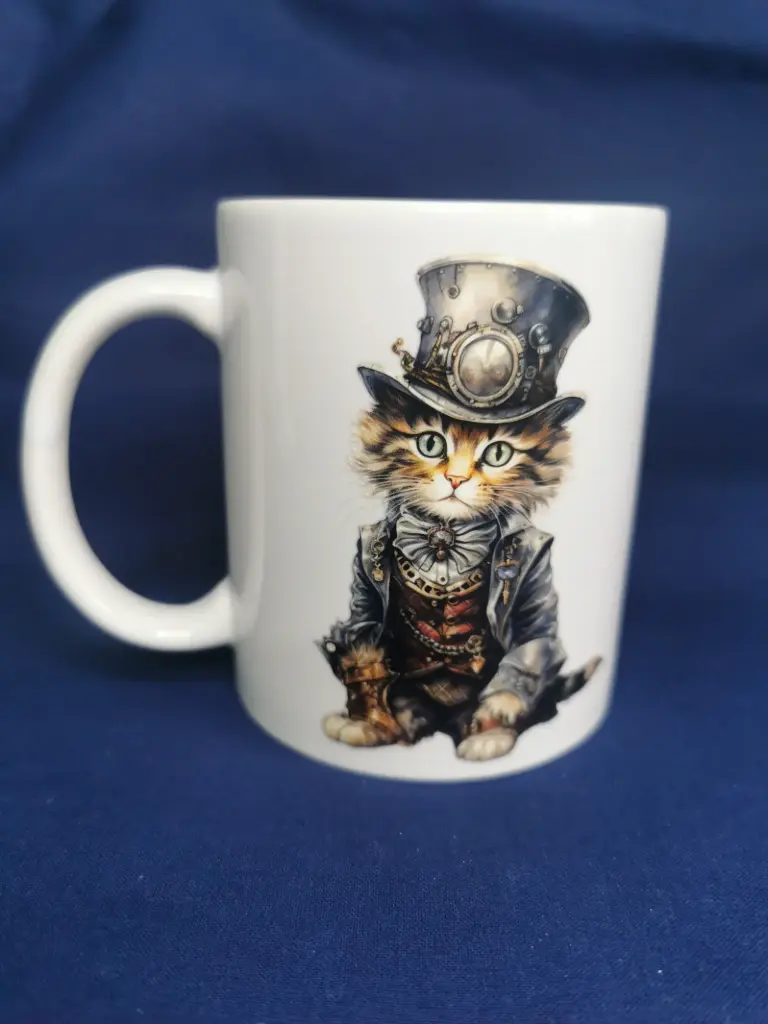 tasse chat steam punk