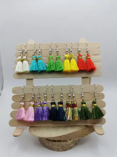 Boucles d'oreilles pompom